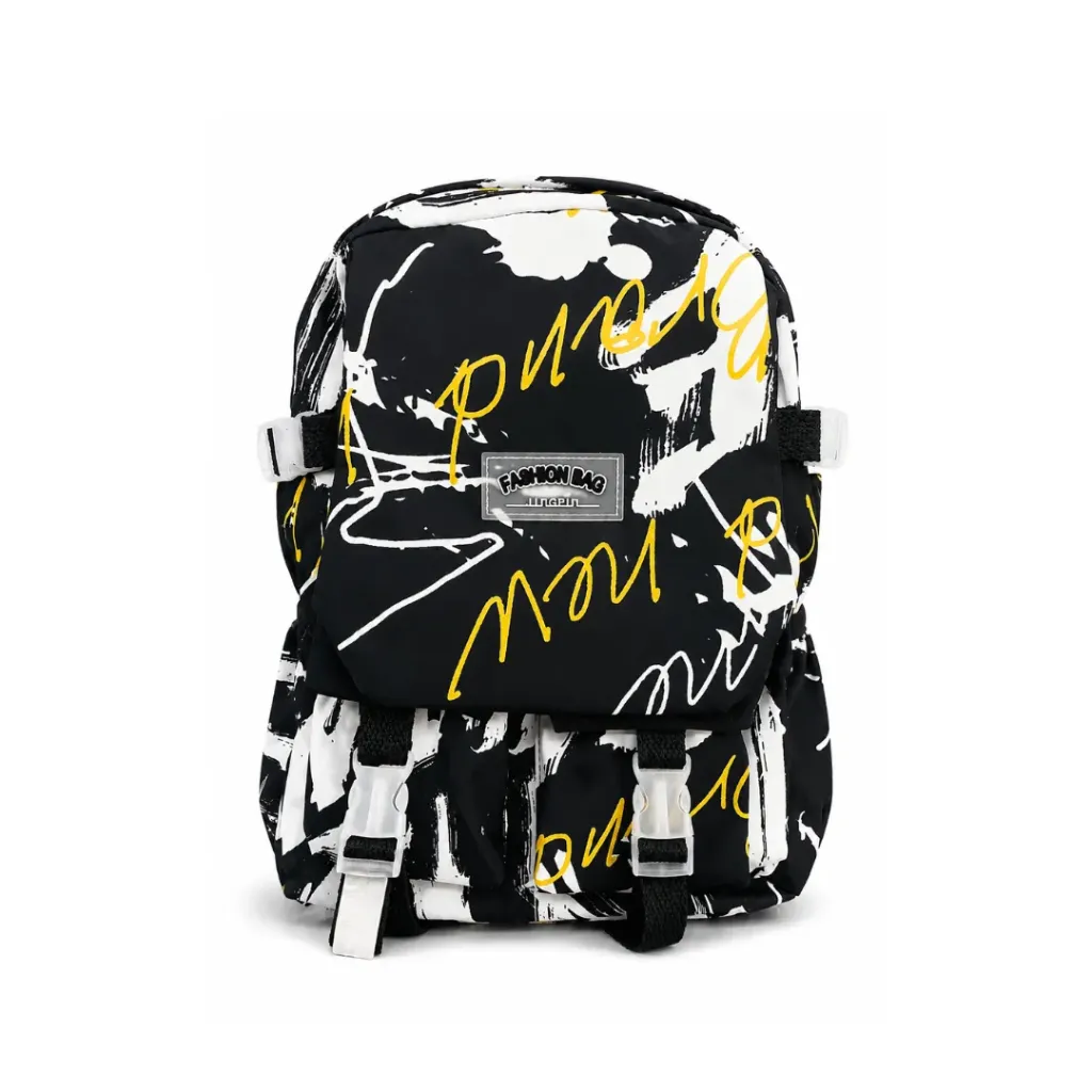 [SAC-C006] Sac à Dos Graffiti Noir & Jaune