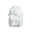 Sac à Dos Graffiti Doux – Blanc & Bleu Pastel